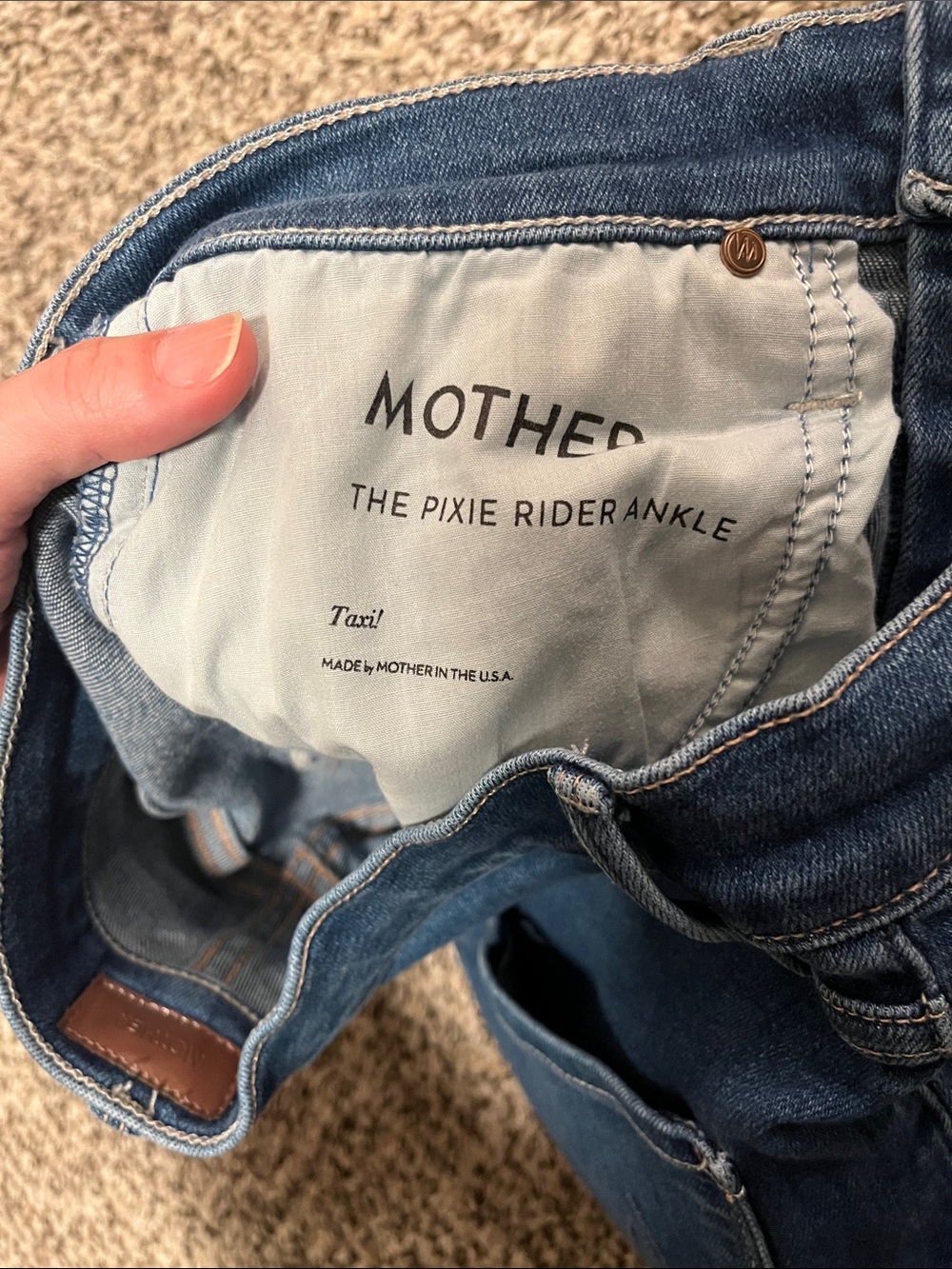 MOTHER High-Rise Button-Fly Pixie Rider Straight Jeans - Picture 4 of 7